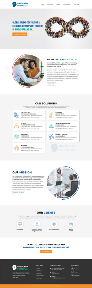 Unlocked Potential, Stationery and Logo Design | Web Design by Sbss