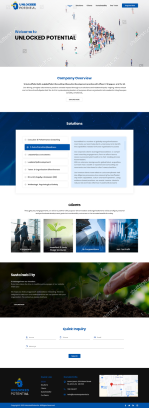 Web Design by Ved Web Services for Unlocked Potential | Design #27199674
