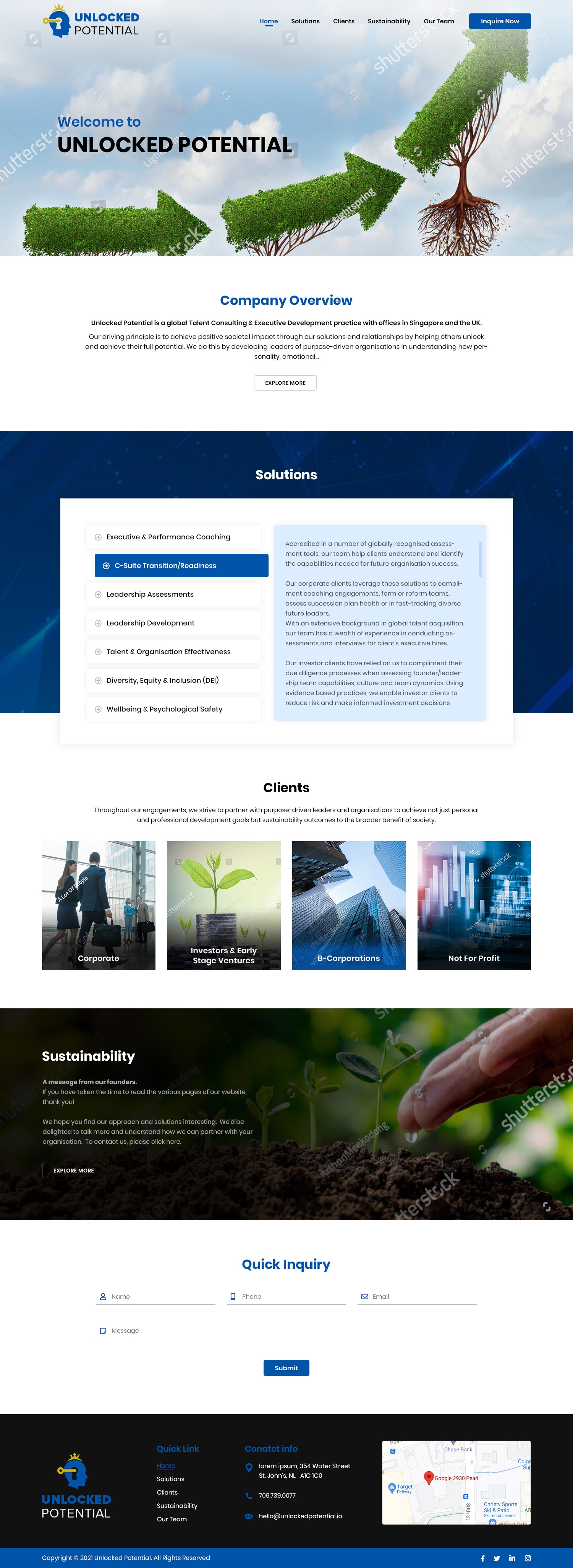 Web Design par Ved Web Services pour Unlocked Potential | Design #27199675