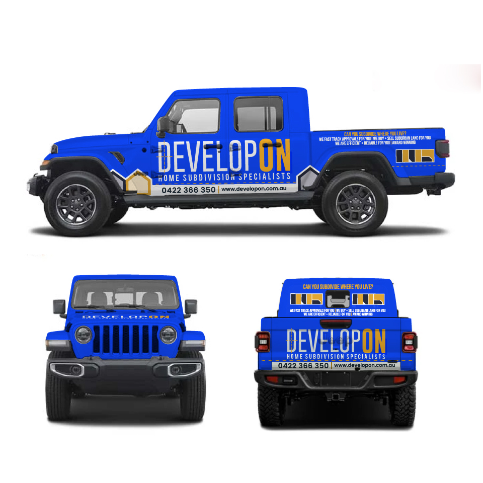 Car Wrap Design by Yoga Tri for Developon - home subdivision specialists | Design #27192221