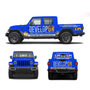Diseño de Rotulación de Vehículo por Yoga Tri para Developon - home subdivision specialists | Diseño: #27192221