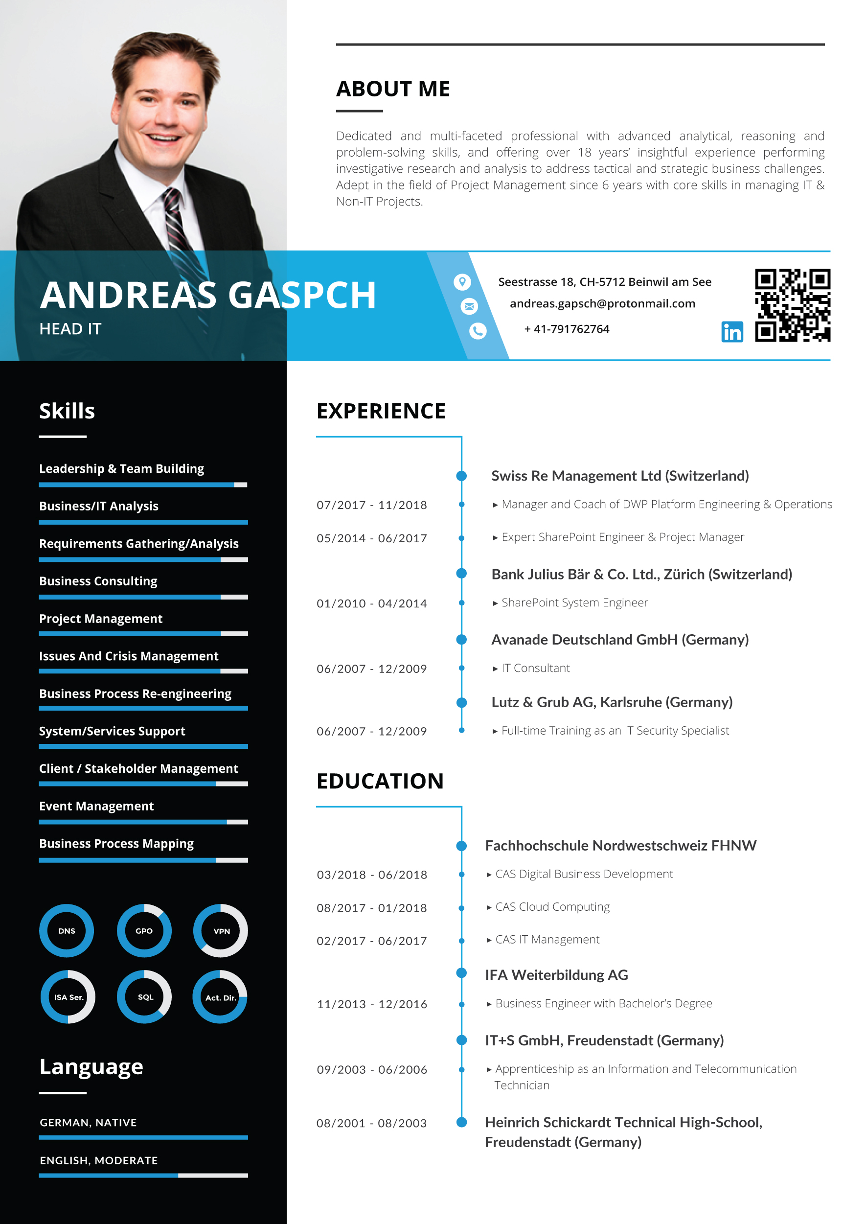 Lebenslauf-Design von HamzaMalik für dieses Projekt | Design #27189085