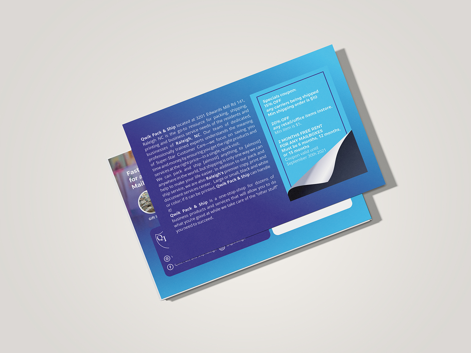 Flyer-Design von barinix für Qwik Pack & Ship | Design #27175919