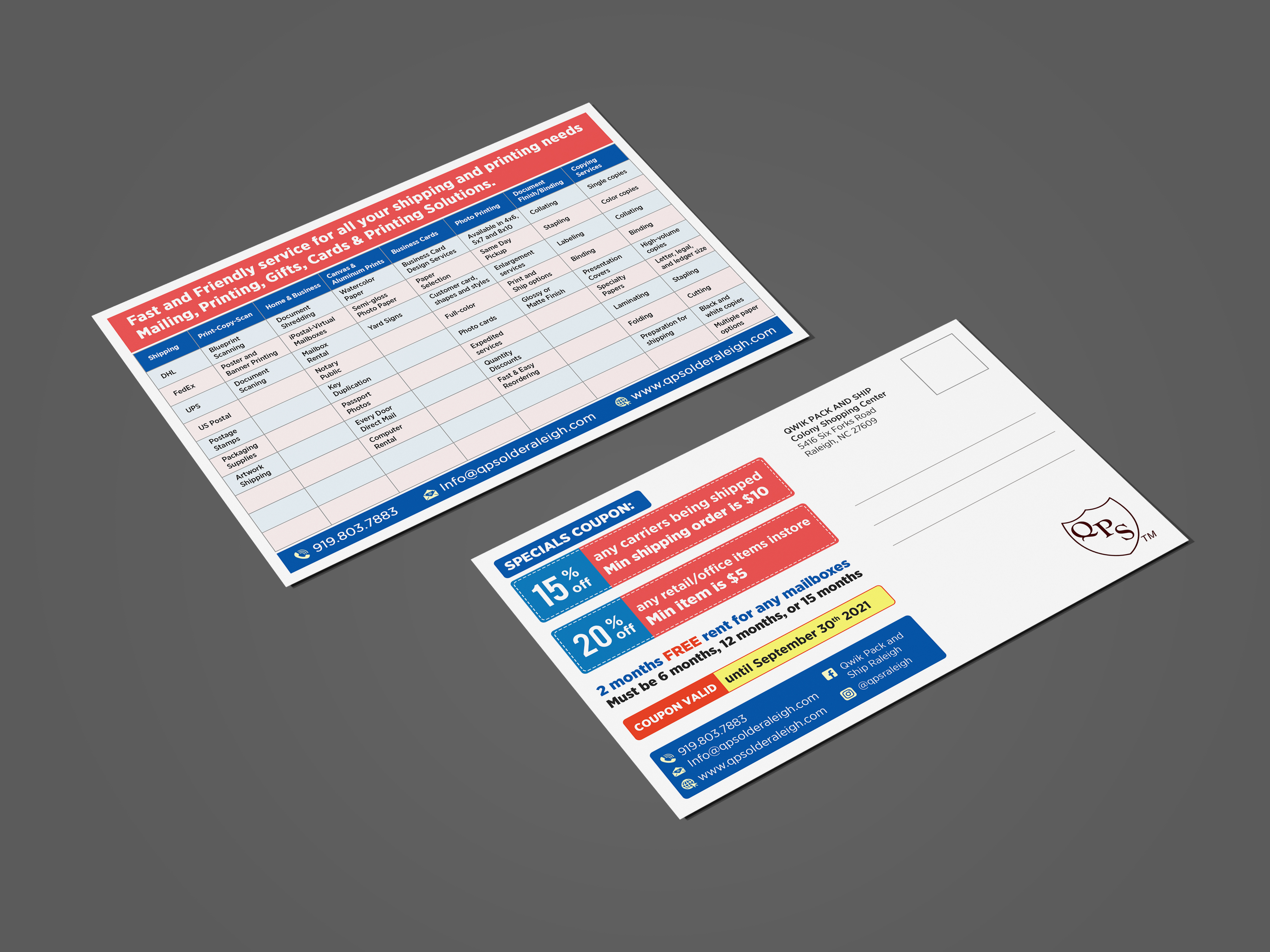 Flyer-Design von GraphicsGuru für Qwik Pack & Ship | Design #27175538