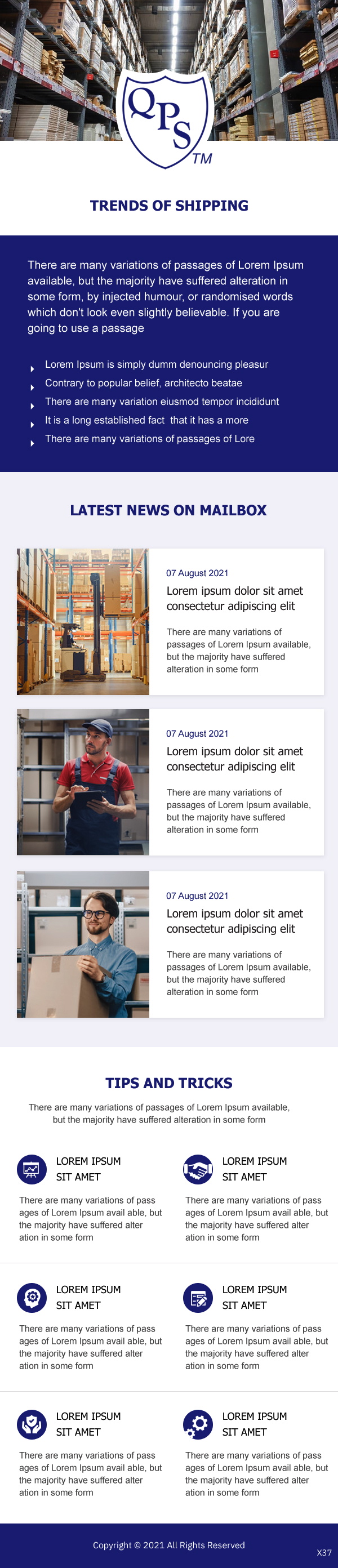 Newsletter Design by pb for Qwik Pack & Ship | Design #27175465
