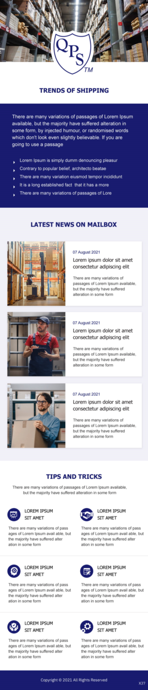 Newsletter Design by pb for Qwik Pack & Ship | Design: #27175465