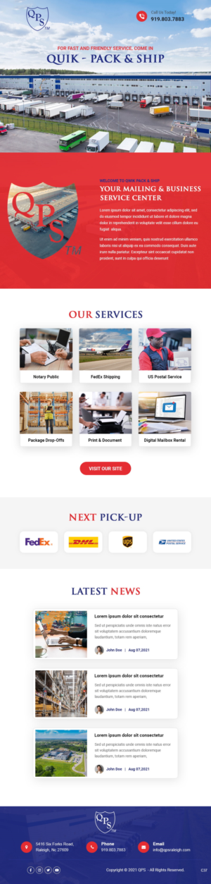 Newsletter Design by pb for Qwik Pack & Ship | Design: #27175467