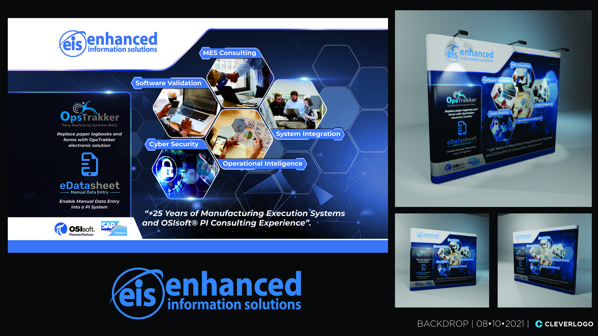 Trade Show Booth Design by cleverlogo for Enhanced Information Solutions | Design #27185595