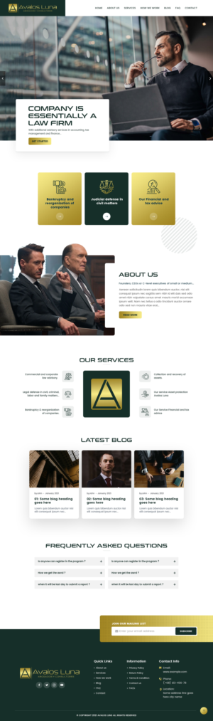Avalos Luna Law Firm for Small and Medium Business: Website | Web-Design von nzdesigners