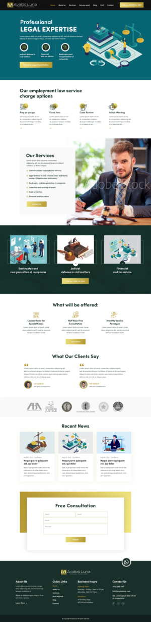 Avalos Luna Law Firm for Small and Medium Business: Website | Web-Design von logoQ