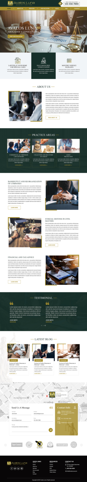 Avalos Luna Law Firm for Small and Medium Business: Website | Web-Design von Titan Eagle