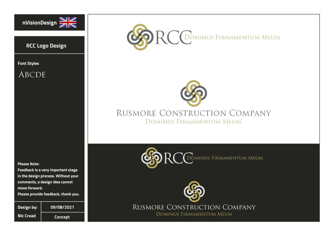 Logo Design by nvisiondesign.co.uk for Rushmore Construction Company Inc. | Design #27180767