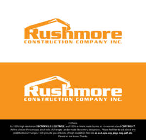 Logo-Design von FireflyArt für Rushmore Construction Company Inc. | Design: #27183897