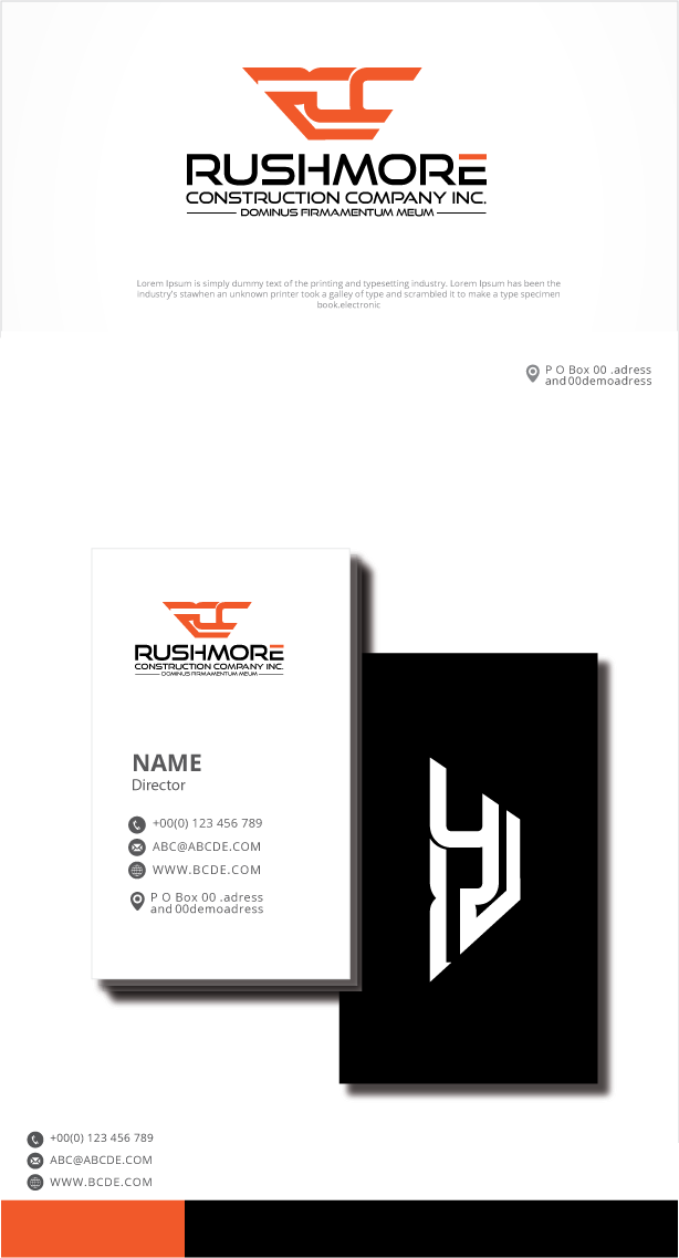 Logo Design by graphicevolution for Rushmore Construction Company Inc. | Design #27180777
