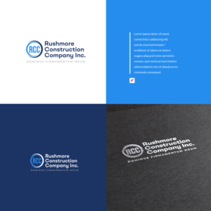 Logo Design by DesignClyde for Rushmore Construction Company Inc. | Design: #27184656
