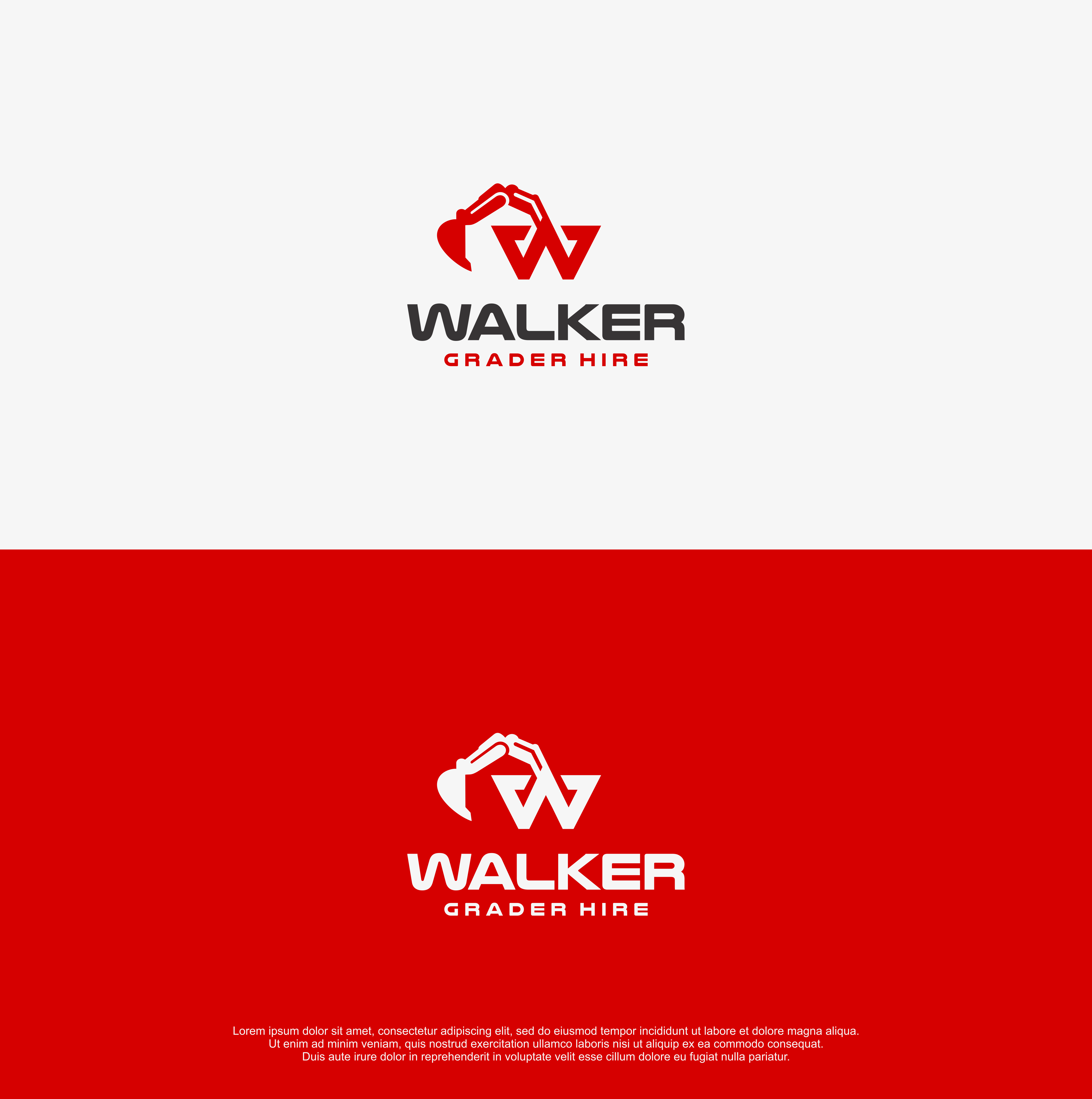 Logo Design by R!CKY for Walker Grader Hire | Design #27217323
