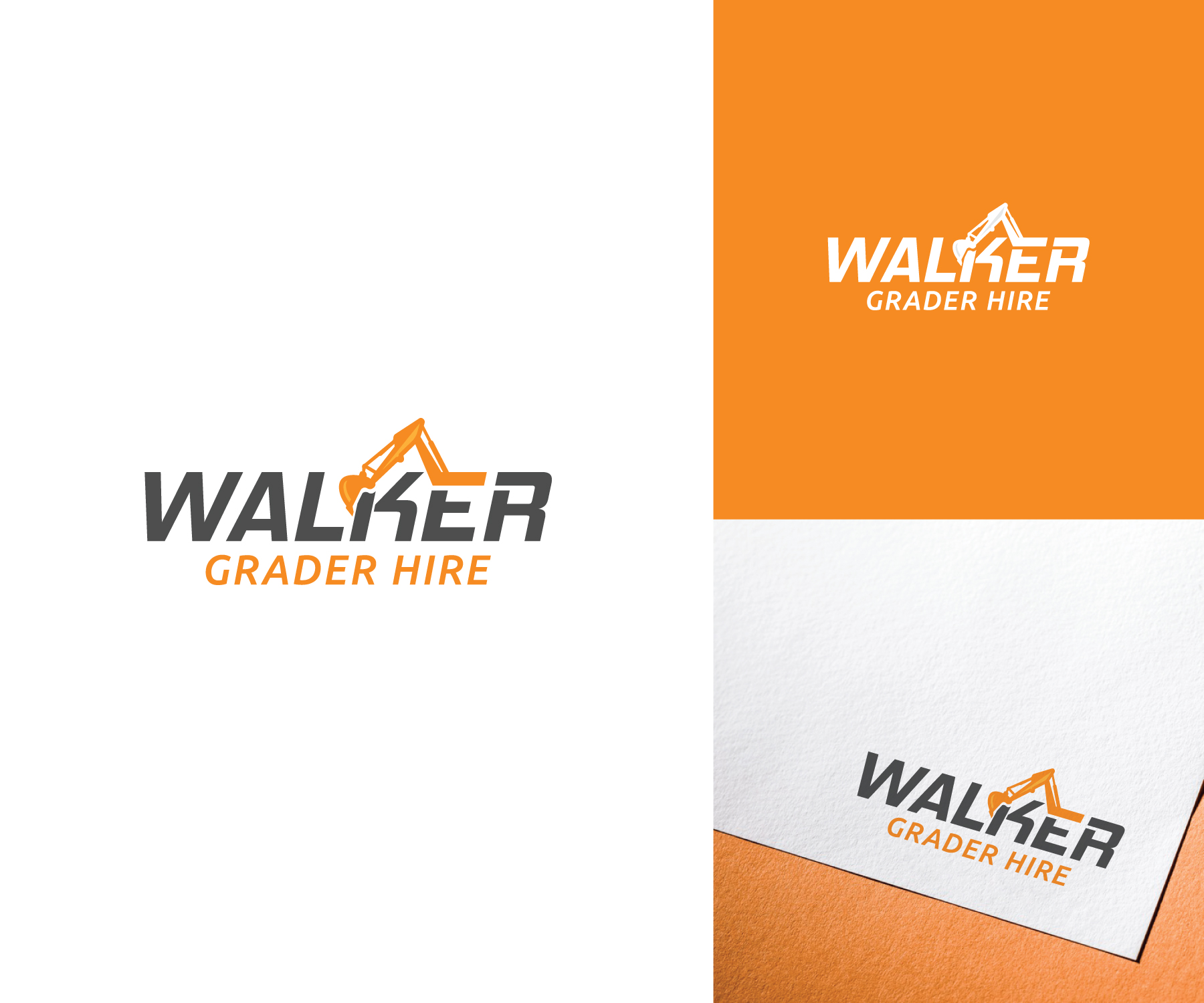 Logo Design by ecorokerz for Walker Grader Hire | Design #27180303