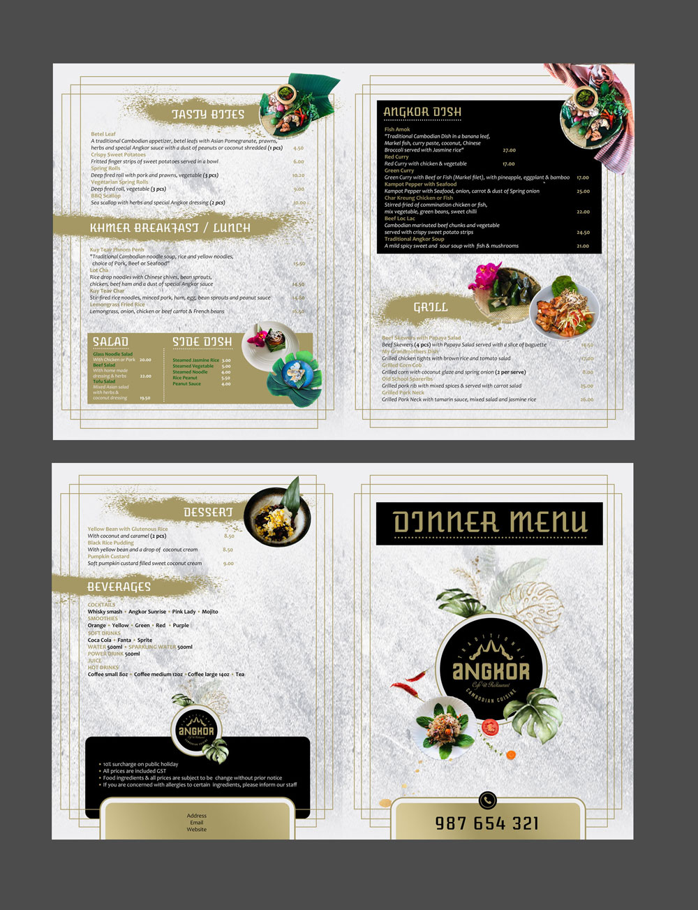 Menu Design by DA. for RHE24 Pty Ltd | Design #27225856