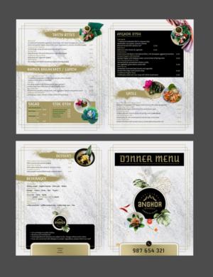 Menu Design by DA. for RHE24 Pty Ltd | Design: #27225856