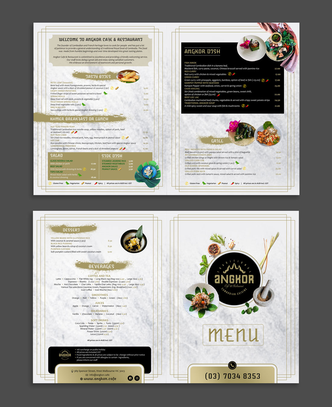 Menu Design by DA. for RHE24 Pty Ltd | Design #27253265