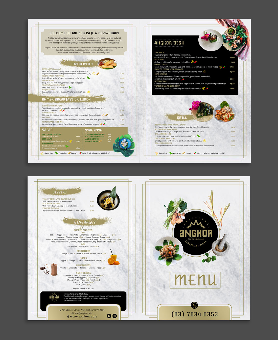 Menu Design by DA. for RHE24 Pty Ltd | Design #27264290