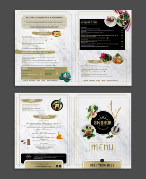 Angkor Cafe Menu rev.01 | Menu Design by DA.