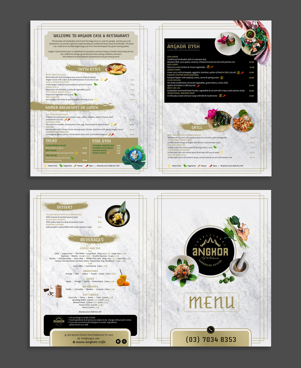 Menu Design by DA. for RHE24 Pty Ltd | Design #27269334