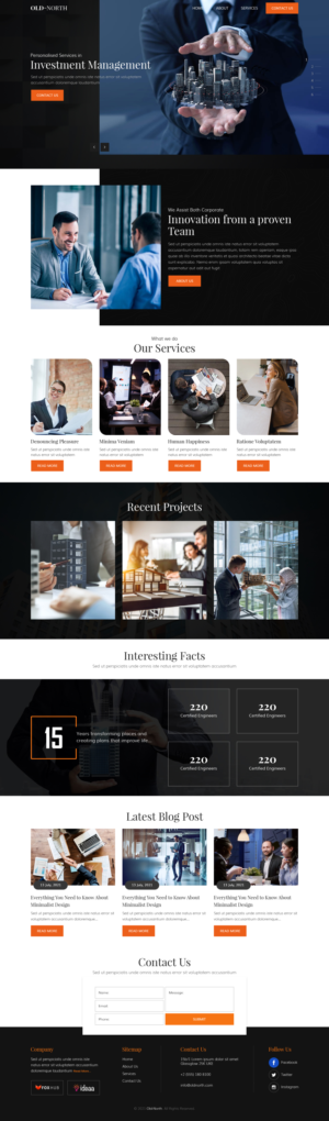 old-north.com  Real Estate, Investment, Financial corporate | Web-Design von sai.designer87