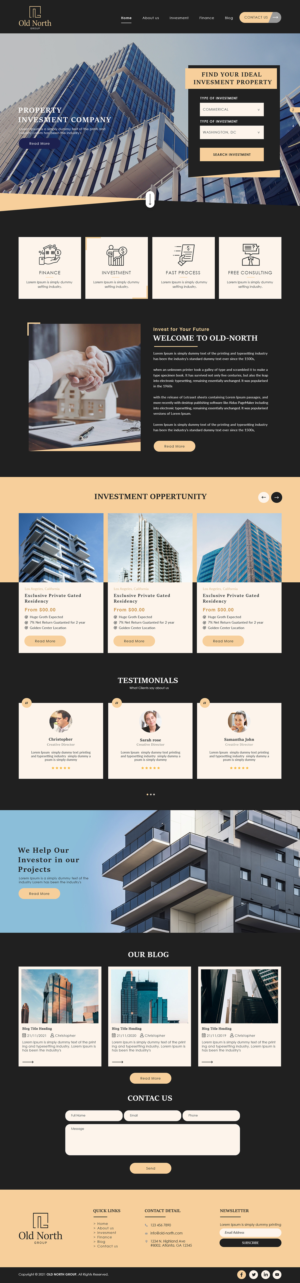 old-north.com  Real Estate, Investment, Financial corporate | Web-Design von bdesigner9