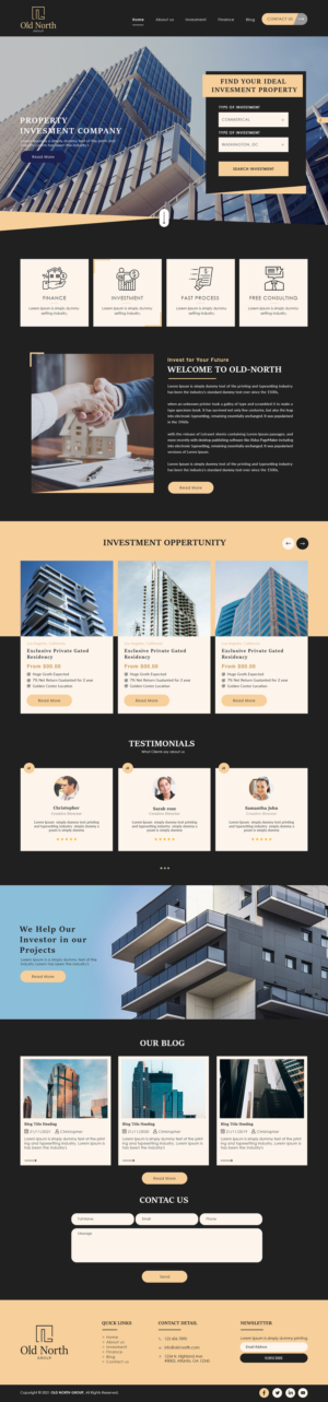 old-north.com  Real Estate, Investment, Financial corporate | Web Design by bdesigner9