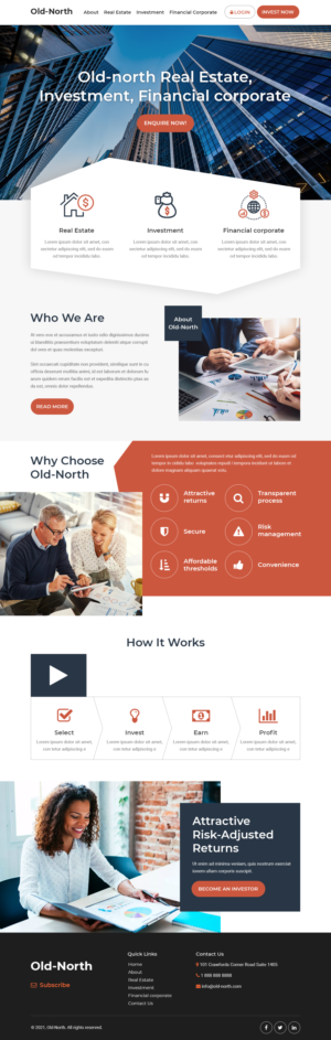 old-north.com  Real Estate, Investment, Financial corporate | Web Design by Starlyn DS