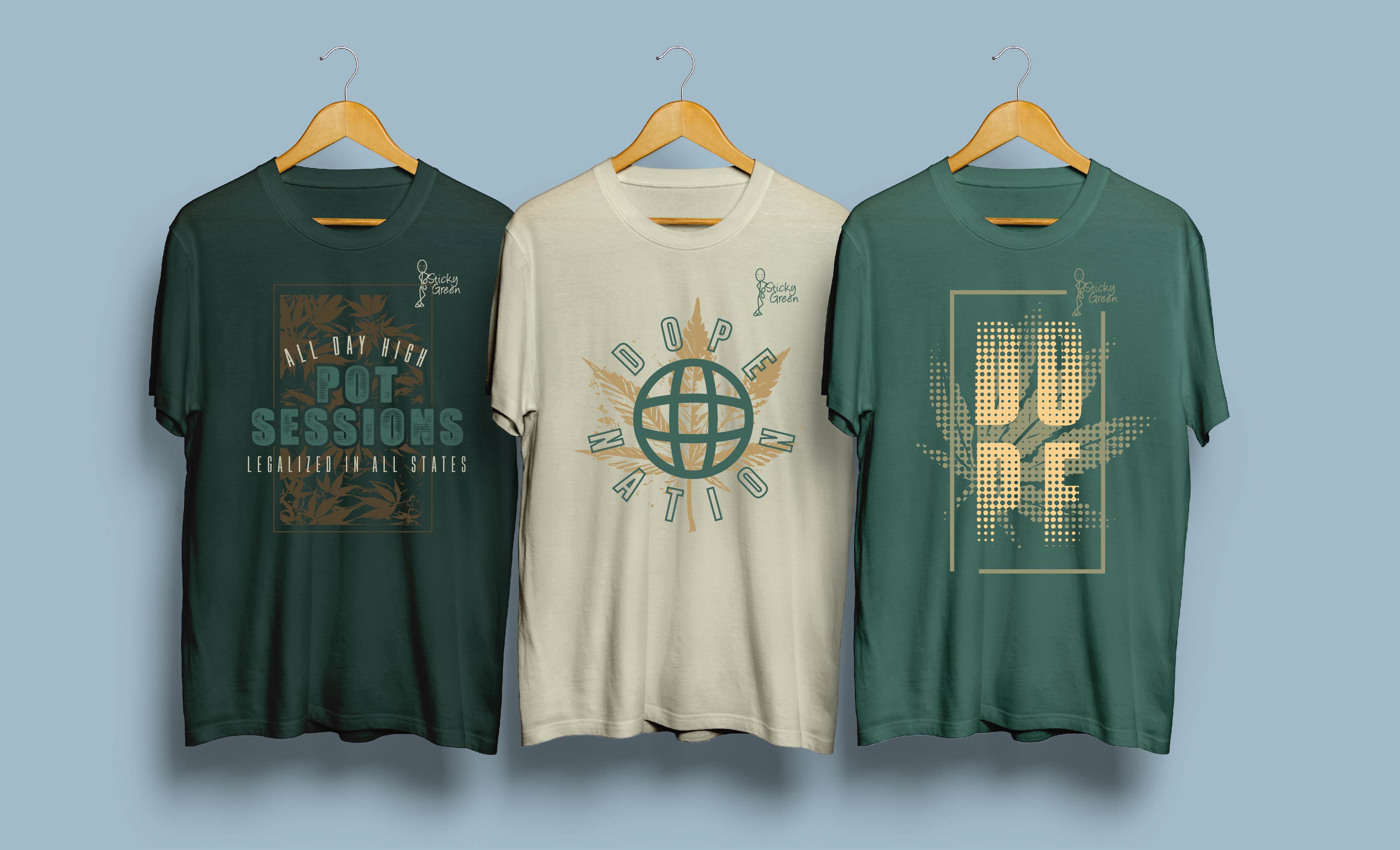 T-shirt Design by Phantom007 for Sticky Green | Design #27234320