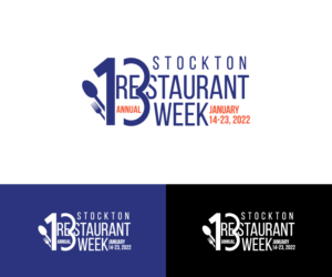 13th Annual Stockton Restaurant Week - January 14-23, 2022 | Logo Design by rimu