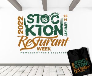 13th Annual Stockton Restaurant Week - January 14-23, 2022 | Logo Design by TRHZ