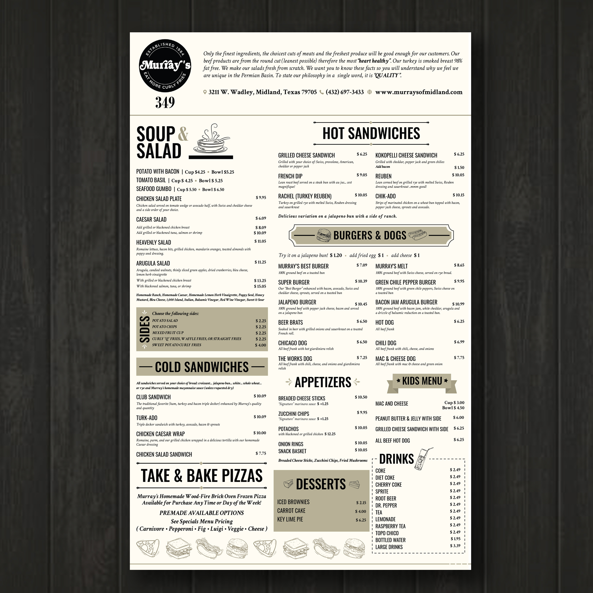 Menu Design by Artandstuffbyshree for this project | Design #27190275
