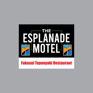 The Esplanade Motel and below Fukusui Tepanyaki Restaurant | Logo Design by Graphic Bricks