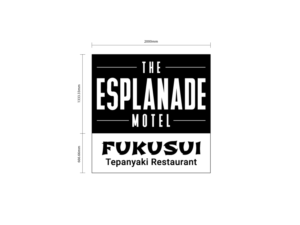 The Esplanade Motel and below Fukusui Tepanyaki Restaurant | Design de Logo par Sacril