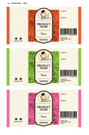 Label Design by Luis Arriola for Chef Norm's | Design: #27388316