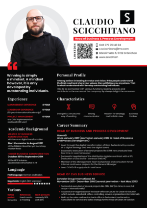 Design de CV par JK18 pour ce projet | Design : #27196328
