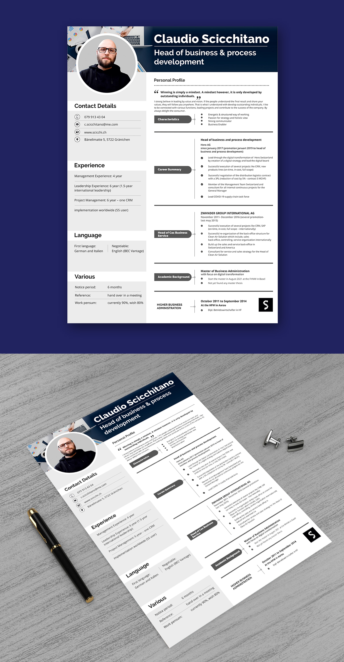 Design de CV par ecorokerz pour ce projet | Design #27196370