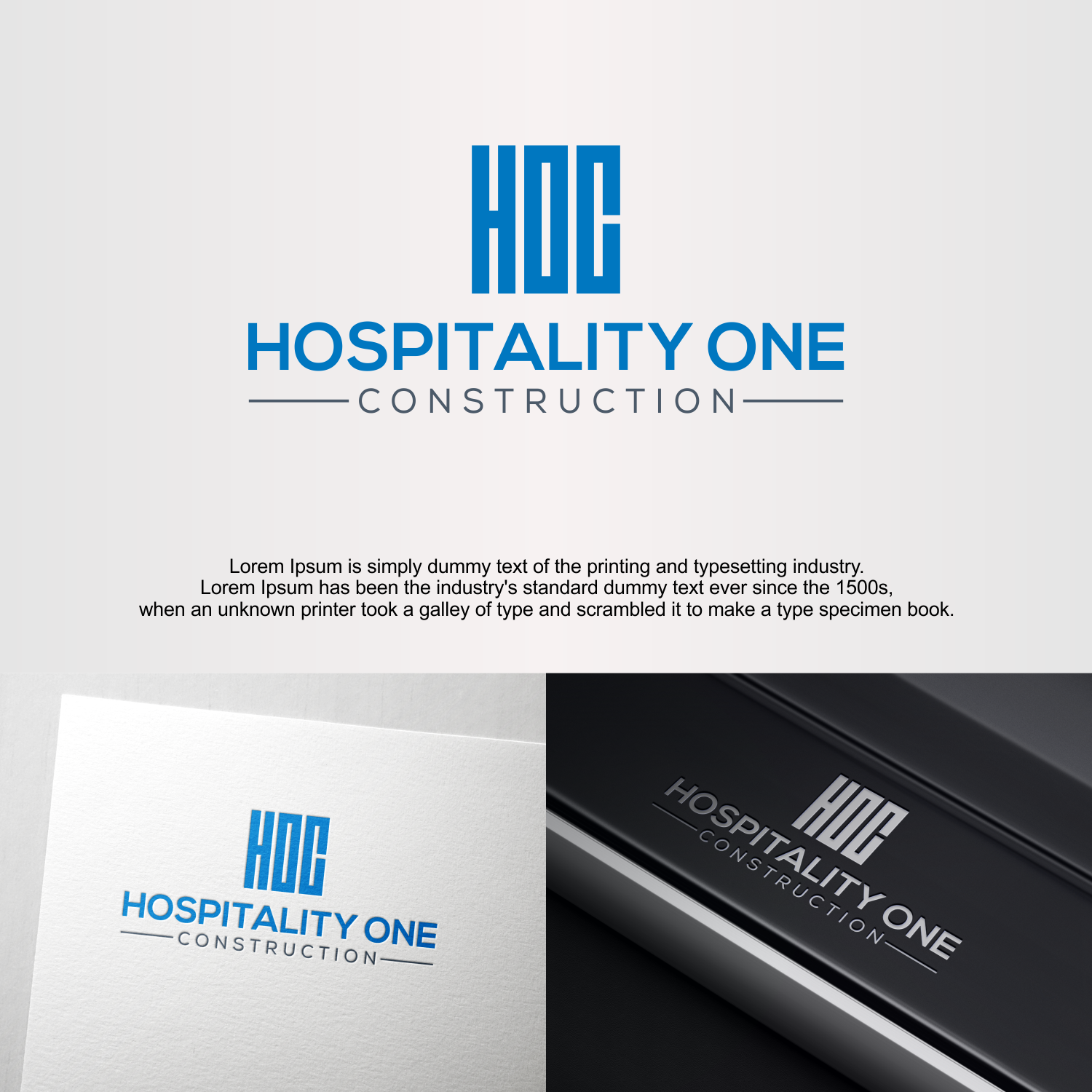 Logo Design by I Design12 for Hospitality One Construction  | Design #27197299
