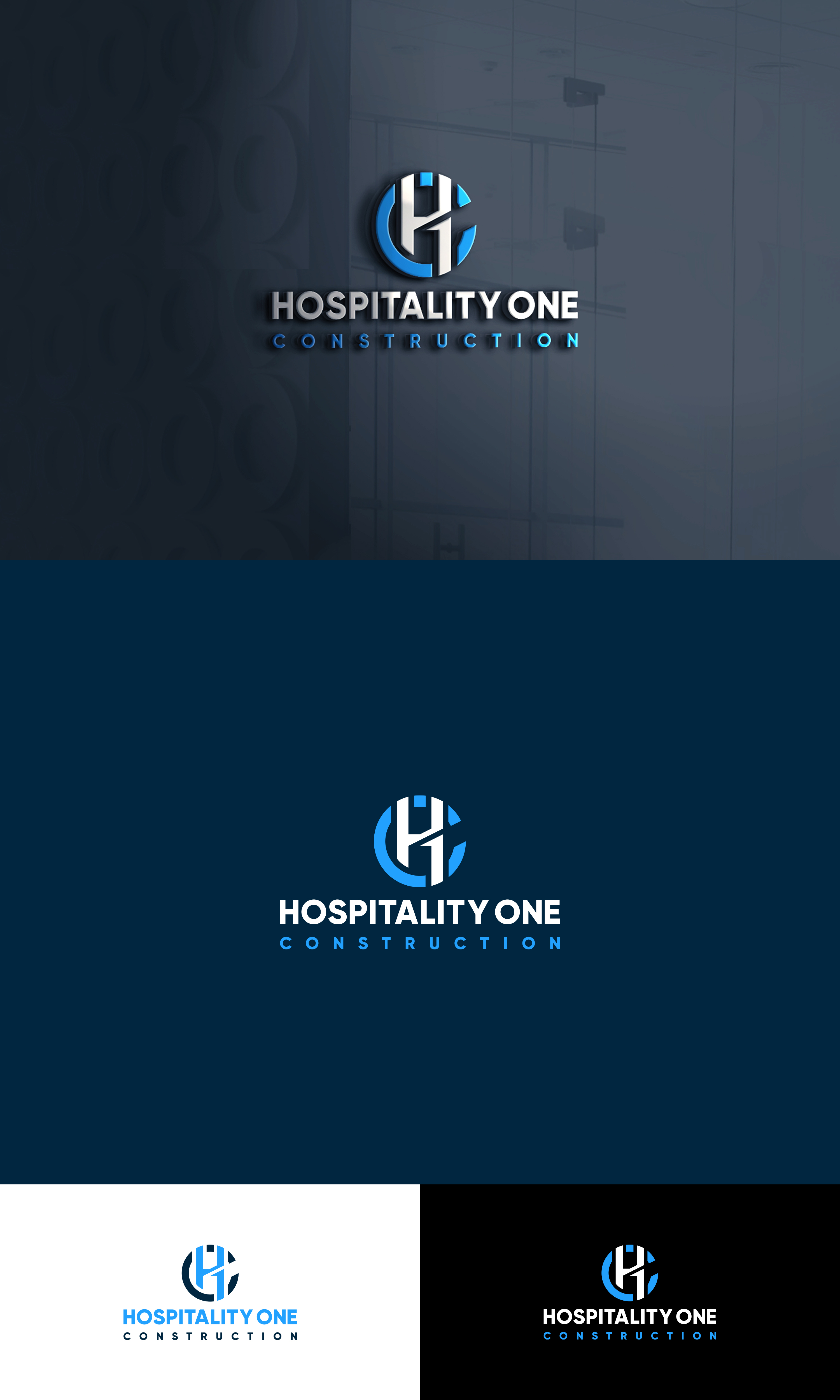 Logo Design by Ally Mac for Hospitality One Construction  | Design #27227530