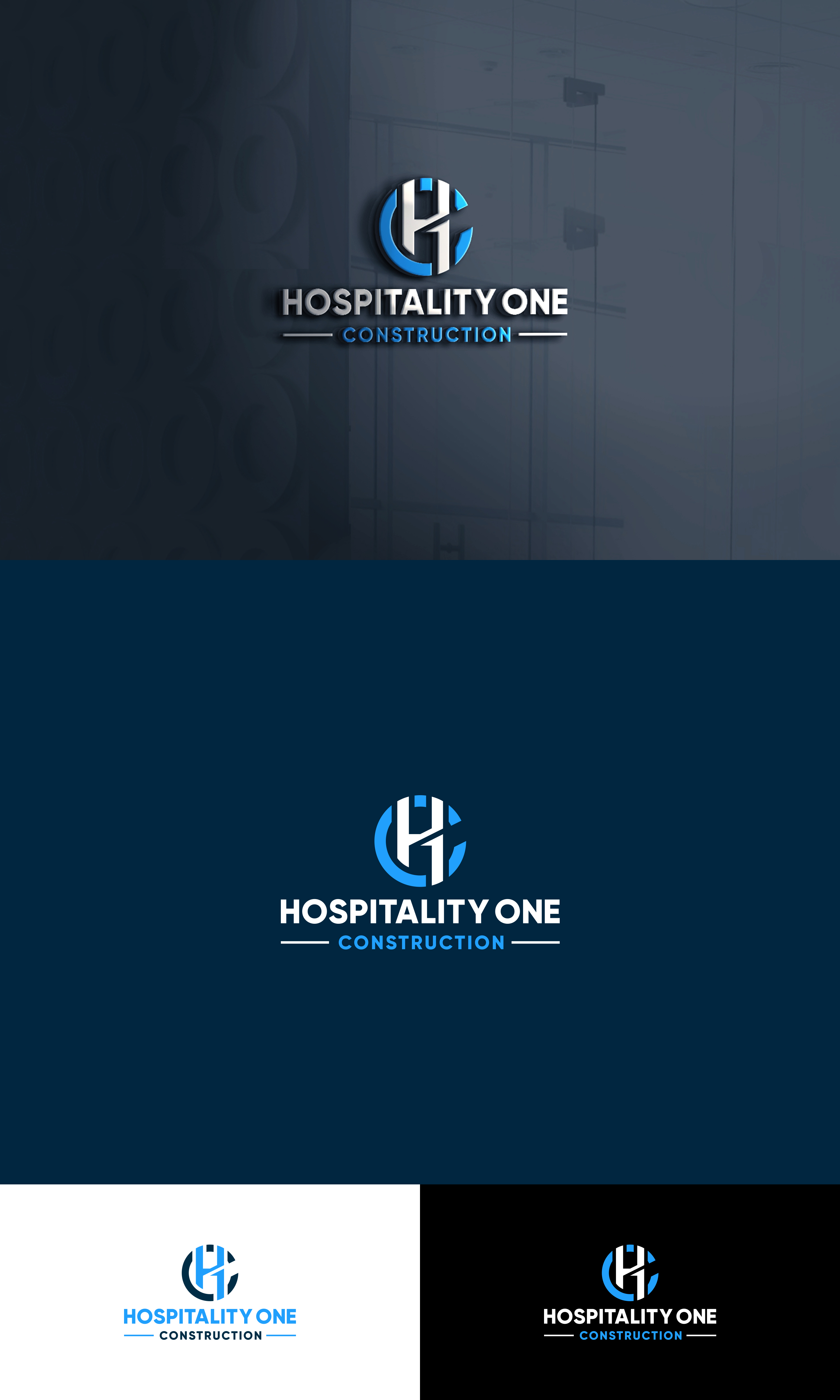 Diseño de Logo por Ally Mac para Hospitality One Construction  | Diseño #27257749