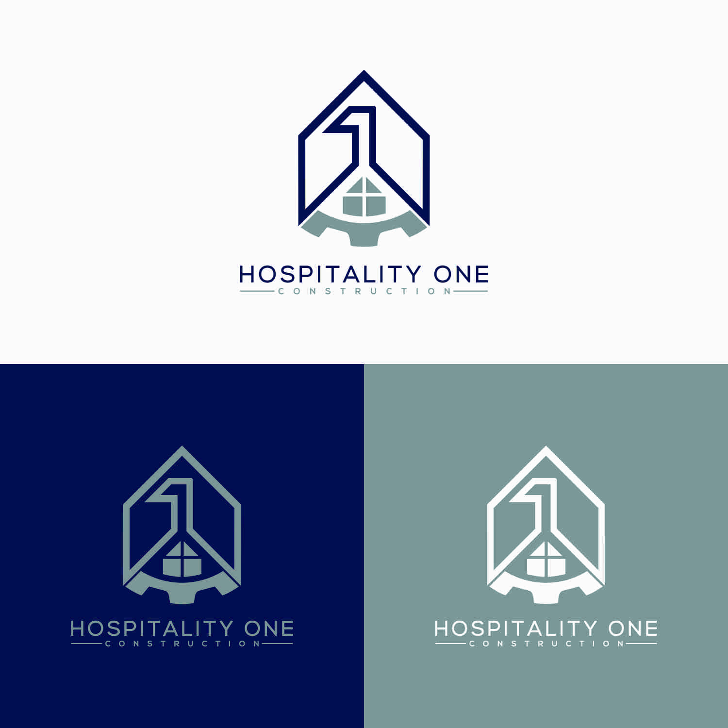 Diseño de Logo por bocah nub para Hospitality One Construction  | Diseño #27198744