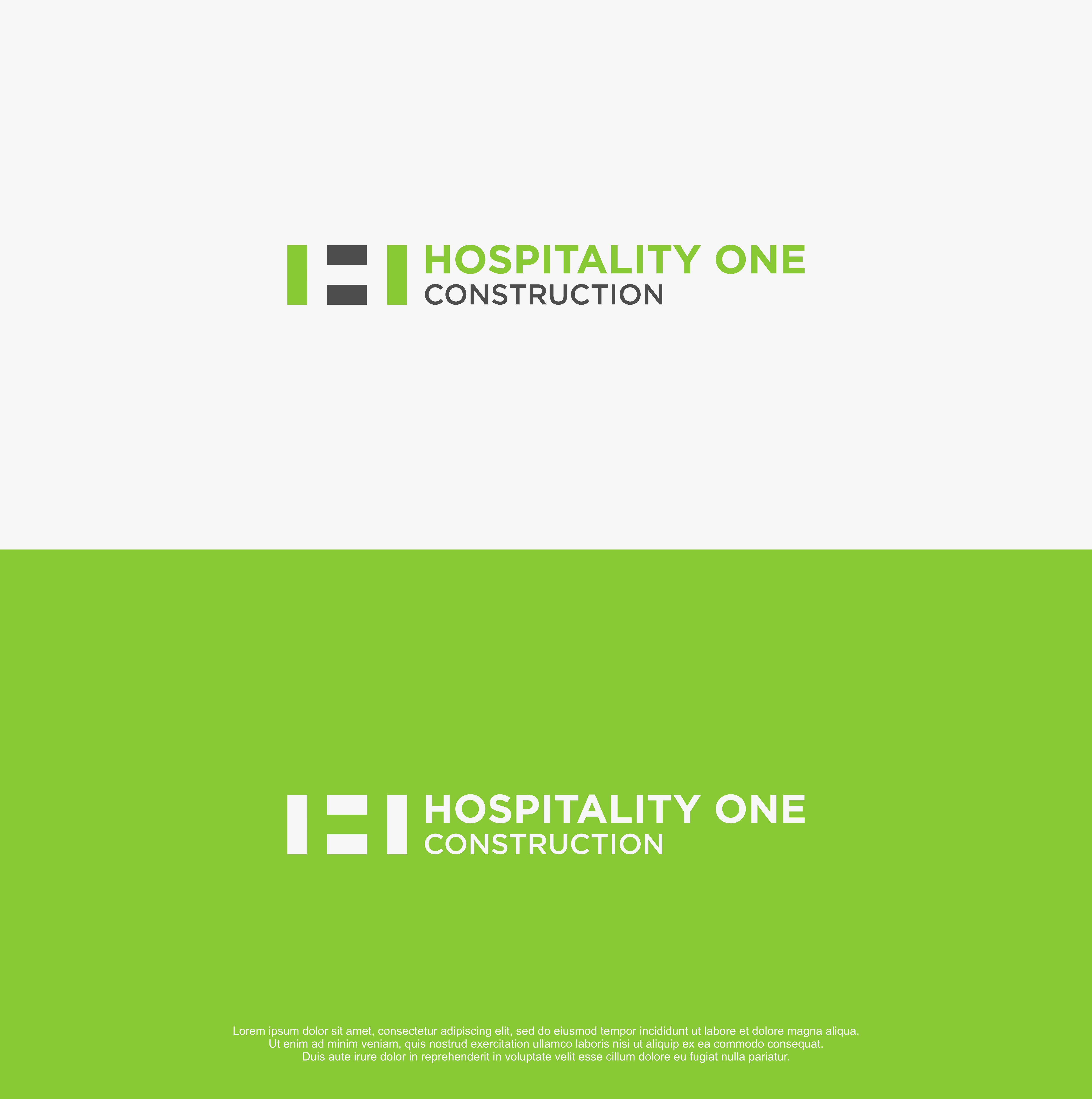 Diseño de Logo por R!CKY para Hospitality One Construction  | Diseño #27227139