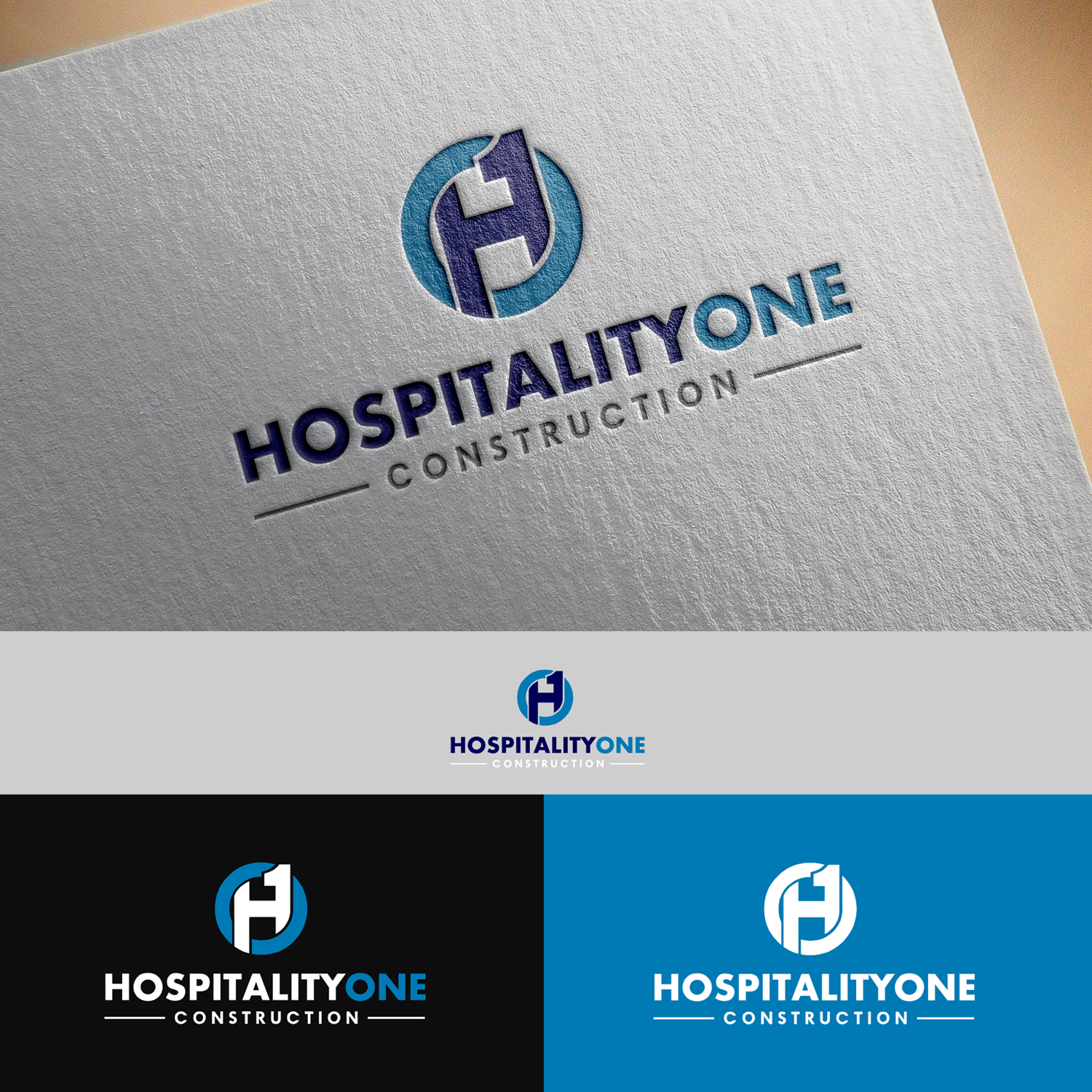 Logo Design by S.N.Y™-01 for Hospitality One Construction  | Design #27215186