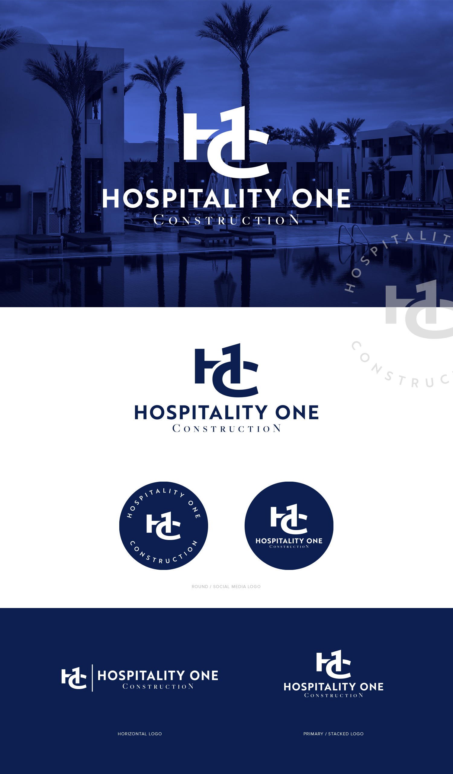 Logo Design by designbysy for Hospitality One Construction  | Design #27241031