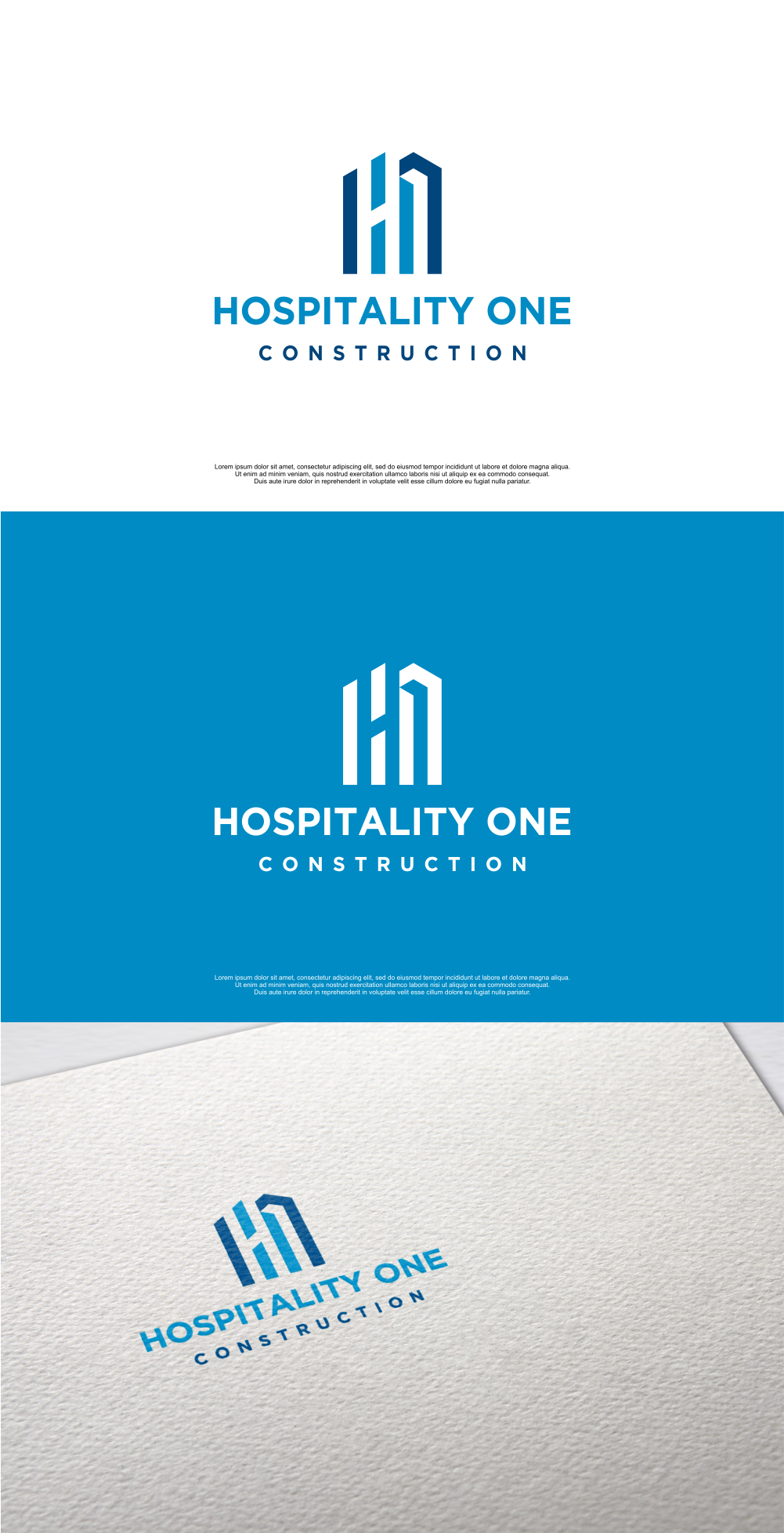 Logo Design by MASH Std for Hospitality One Construction  | Design #27200004