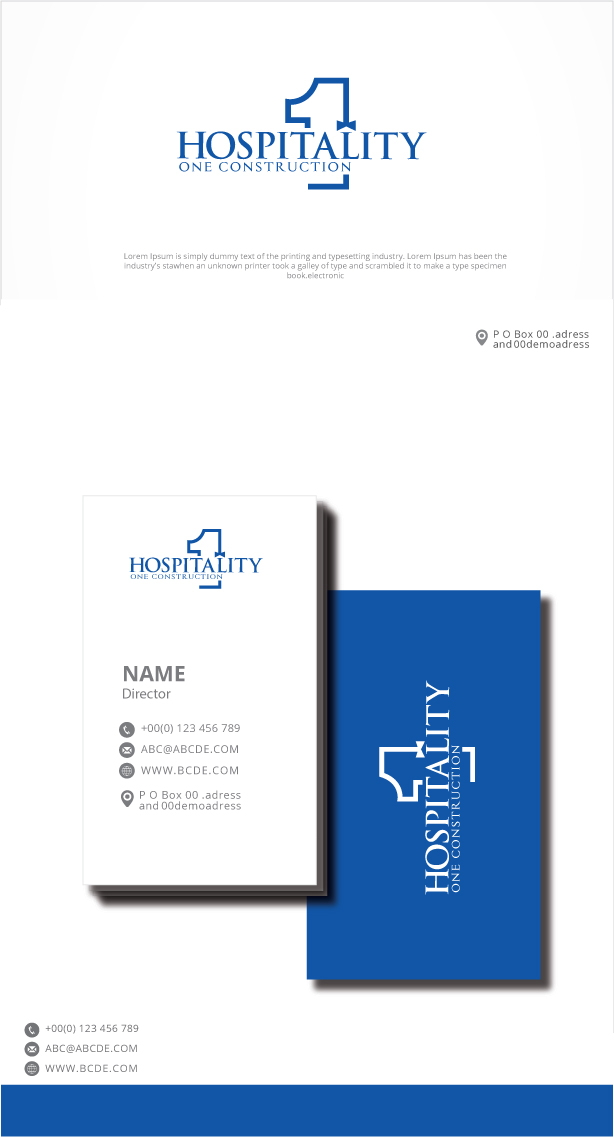 Logo-Design von graphicevolution für Hospitality One Construction  | Design #27197419