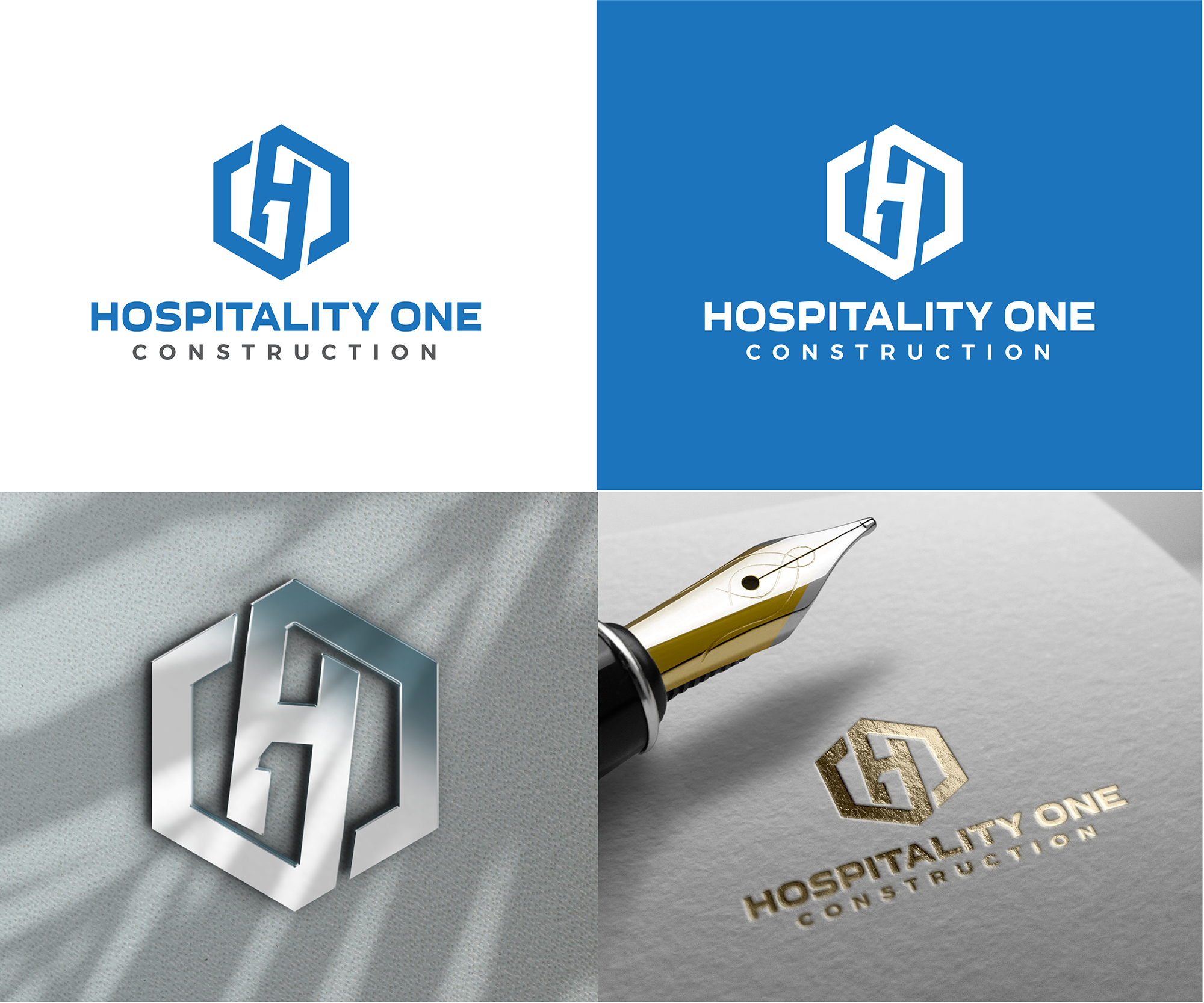 Logo Design by dennisdesigns for Hospitality One Construction  | Design #27198227